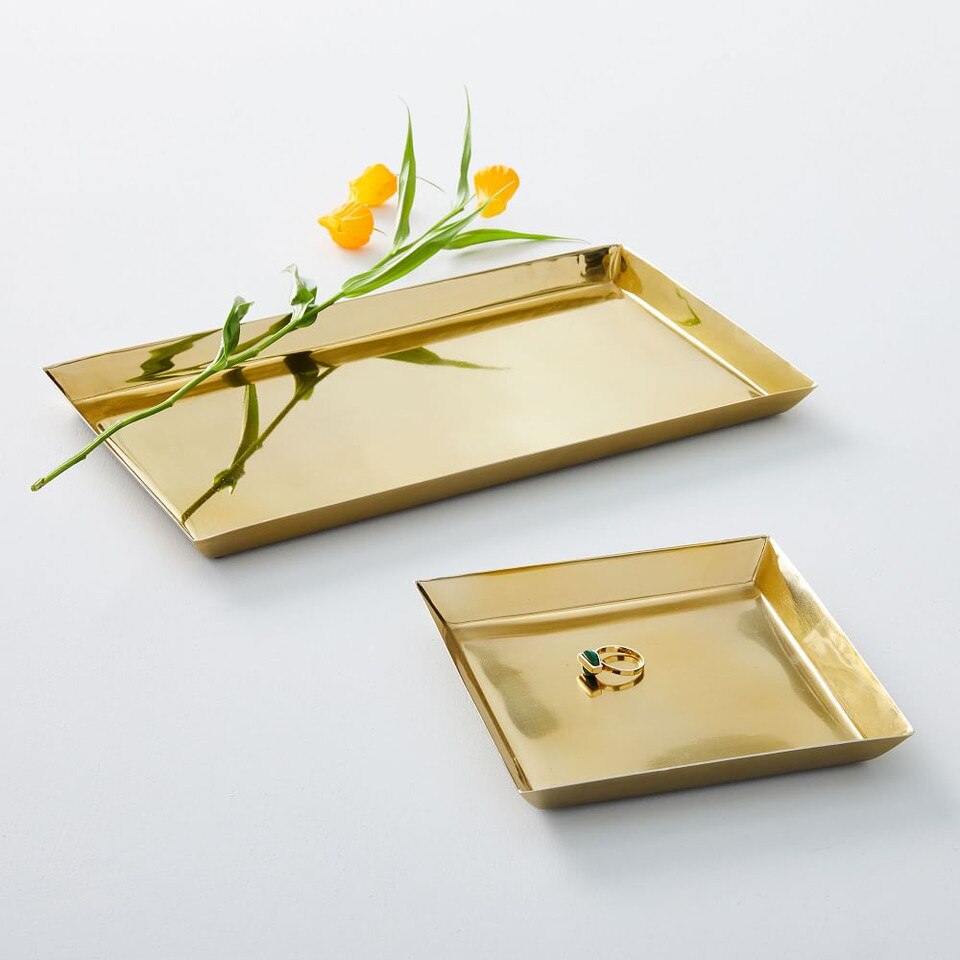 Foundations Brass Trays West Elm UK